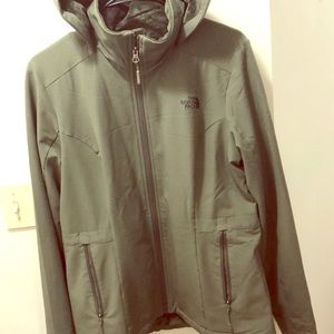Olive green north face jacket